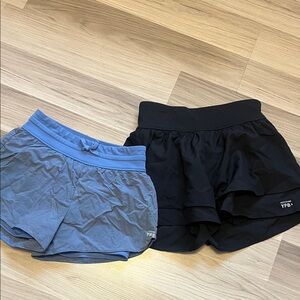 Women's Blue and Black Shorts Set